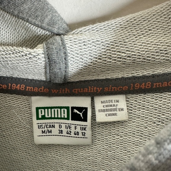 Puma Women's Heather Glam Oversized Hooded‎ Gray Dress Size Medium - Picture 5 of 9